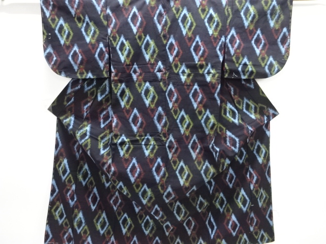 JAPANESE KIMONO / ANTIQUE COTTON AUTHENTIC KURUME KASURI KIMONO / DIAM